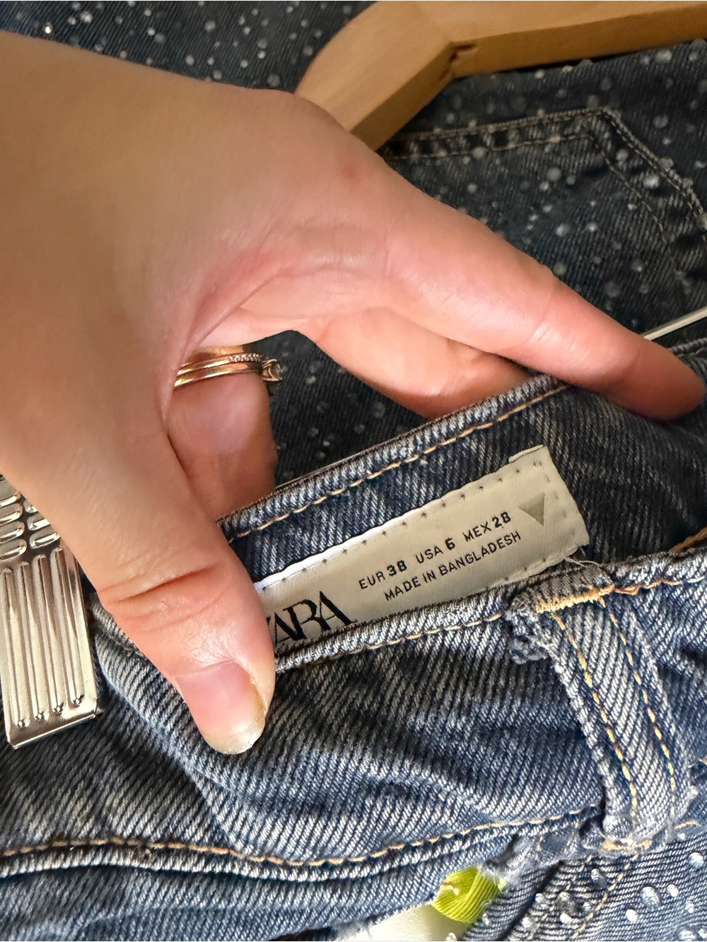 Zara Raindrop Rhinestone Denim Jacket & Jeans Set - Picture 6 of 6